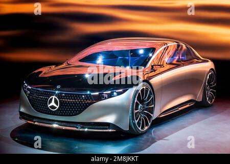 Mercedes-Benz Vision EQS Luxus-Elektrokonzeptwagen auf der IAA in Frankfurt. Deutschland - 11. September 2019 Stockfoto