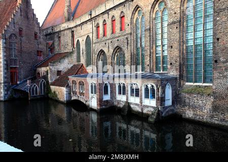 St. Jans Krankenhausgebäude, Brügge, West-Flandern, flämische Region von Belgien. Stockfoto