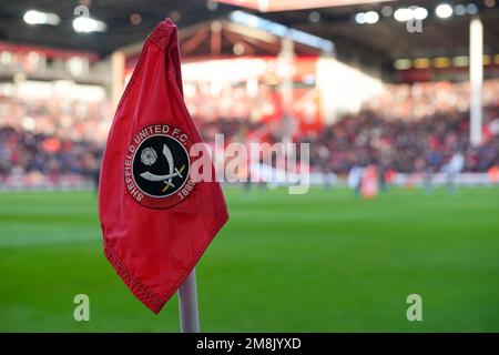 Sheffield, Großbritannien. 14. Januar 2023. Allgemeiner Blick auf das Bloomfield Road Stadium vor dem Sky Bet Championship-Spiel Sheffield United vs Stoke City in Bramall Lane, Sheffield, Großbritannien, 14. Januar 2023 (Foto von Steve Flynn/News Images) in Sheffield, Großbritannien, am 1./14. Januar 2023. (Foto: Steve Flynn/News Images/Sipa USA) Guthaben: SIPA USA/Alamy Live News Stockfoto