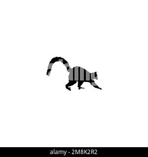 Lemurensymbol. Einfaches Reisebüro afrikanische Savanne großes Sale Poster Hintergrundsymbol. Logo der Marke Lemur. Lemur-T-Shirt-Druck. Stock Vektor