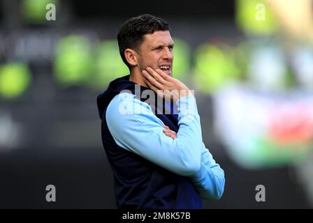 Aktenfoto vom 23-10-2022 von Cardiff City Hausmeister Mark Hudson. Cardiff hat Manager Mark Hudson entlassen, nachdem er ein 1-1-Dollar-Unentschieden zu Hause gegen den Sky Bet Championship Bottom Club Wigan hatte, der sie direkt über der Abstiegszone zurückließ. Ausgabedatum: Samstag, 14. Januar 2023. Stockfoto