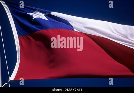 Staatsflagge/-Farben Chiles. Stockfoto