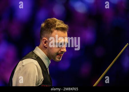 Judd Trump am 7. Tag der Cazoo Masters im Alexandra Palace, London. Foto: Samstag, 14. Januar 2023. Stockfoto