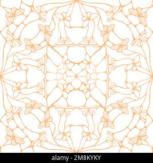 Sommer Schmetterling Nahtloses Tierlinienmuster zum Einpacken von Papier und Kinderbekleidung Druck und Stoffe und Bettwäsche sowie festliche Verpackung. Hoch Stockfoto