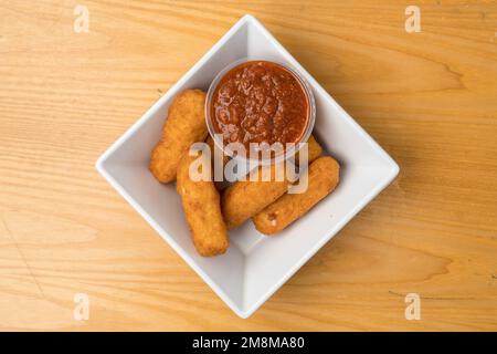 Mozzarella sticks Stockfoto