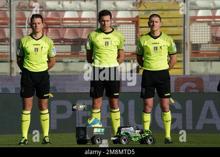 Perugia, Italien. 14. Januar 2023. Marcenaro matteo (Schiedsrichter sez. genoa) während des AC Perugia vs Palermo FC, italienisches Fußballspiel der Serie B in Perugia, Italien, Januar 14 2023 Kredit: Independent Photo Agency/Alamy Live News Stockfoto