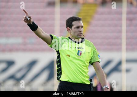 Perugia, Italien. 14. Januar 2023. Marcenaro matteo (Schiedsrichter sez. genova) während des AC Perugia vs Palermo FC, italienisches Fußballspiel der Serie B in Perugia, Italien, Januar 14 2023 Kredit: Independent Photo Agency/Alamy Live News Stockfoto