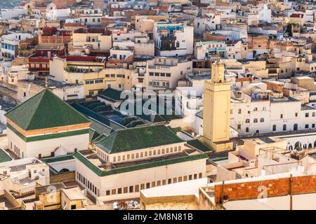 Fantastische Innenstadt von Moulay Idriss, Marokko, Meknes-Viertel Stockfoto