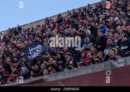 Reggio Calabria, Italien. 14. Januar 2023. Reggina-Fan während Reggina 1914 gegen SPAL, italienisches Fußballspiel Serie B in Reggio Calabria, Italien, Januar 14 2023 Kredit: Independent Photo Agency/Alamy Live News Stockfoto