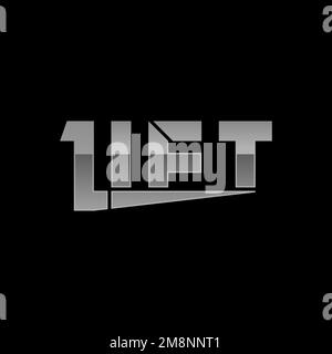 Einfache Schriftart für Buchstaben oder Wörter MIT Gabelbild Grafiksymbol Logo Design abstraktes Konzept Vektormaterial. Bezieht sich auf Gabelstapler oder Transport Stock Vektor