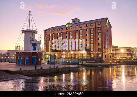 MediaCityUK Salford Quays Holiday INN EXPRESS HOTEL Stockfoto