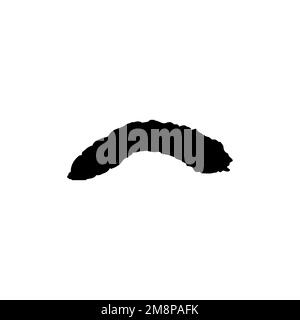 Maden-Ikone. Schlichtes Hintergrundsymbol für Poster mit Seidenkleidung im Großverkauf. Das Markenlogo der Made. Maden-T-Shirt-Druck. vektor für Aufkleber Stock Vektor