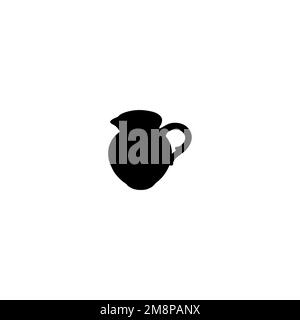 Symbol für Tonbecher. Einfaches Poster-Hintergrundsymbol für die Lehmbecher-Läden im Großverkauf. Logo der Marke Clay Cup. Tonbecher-T-Shirt-Druck. Stock Vektor