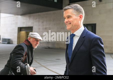 London, Großbritannien. 15. Januar 2023. Mark Harper, Abgeordneter des Verkehrsministers der Konservativen Partei, im BBC Broadcasting House in London für das aktuelle Programm Sonntag mit Laura Kuenssberg. Kredit: Imageplotter/Alamy Live News Stockfoto