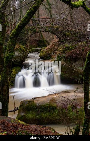 Wasserfall Schiessentümpel Stockfoto