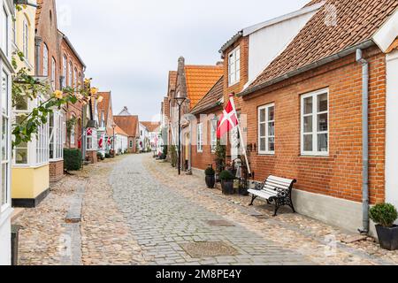 Stadtbild des malerischen hansedortes Tonder im Süden Dänemarks Stockfoto