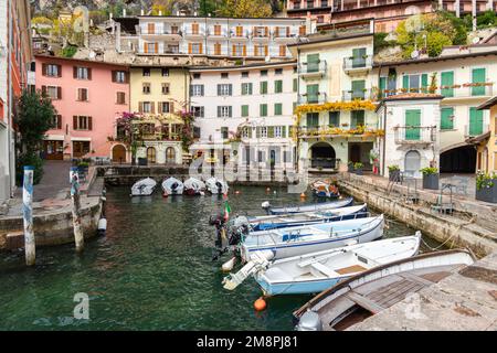 Platz von Limone sul Garda Stockfoto