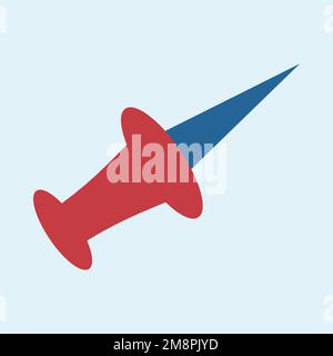 Hinweis Stift für Papieranhang oder schwarzes Brett in Vektordatei Stock Vektor