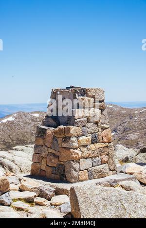 Gipfel des Mt Kosciuszko in Australien Stockfoto