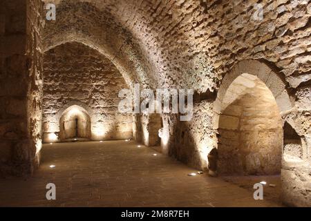 Schloss Ajloun, Jordanien - Innenraum Stockfoto