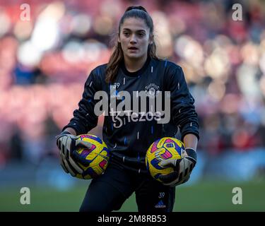 Leigh Sports Village, Manchester, Großbritannien. 15. Januar 2023. Damen Super League Football, Manchester United gegen Liverpool; M39 während des Warm-Up Credit: Action Plus Sports/Alamy Live News Stockfoto