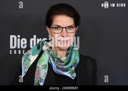 Gudrun LANDGREBE (Schauspielerin) Einzelbild, Einzelmotiv, Porträt, Porträt, Porträt. Red Carpet, Red Carpert Weltpremiere der DREI ??? ? ERBE DES DRACHEN am 15. Januar 2023 im Mathaeser-Kino in München. ? Stockfoto