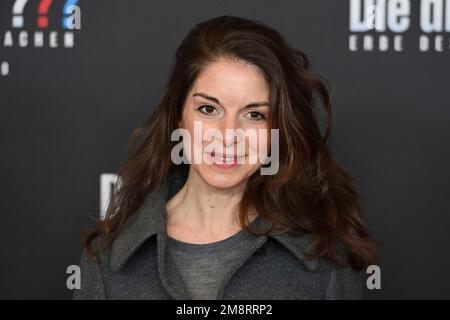 Bianca HEIN (Schauspielerin), Einzelbild, Einzelmotiv, Porträt, Porträt, Porträt. Red Carpet, Red Carpert Weltpremiere der DREI ??? ? ERBE DES DRACHEN am 15. Januar 2023 im Mathaeser-Kino in München. ? Stockfoto