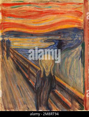 Der Schrei. Edvard Munch. 1893. Stockfoto