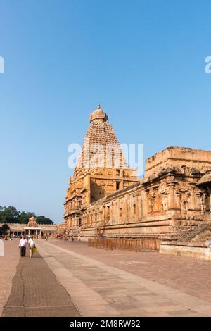 Bridhadishwara Tempel, UNESCO-Weltkulturerbe, Thanjavur (Tanjore), Tamil Nadu, Indien, Asien Stockfoto