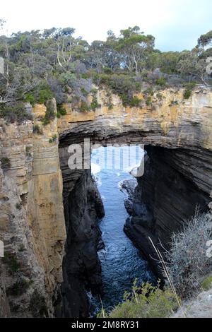 Devils Kitchen im Tasman National Park Tasmanien, Australien Stockfoto