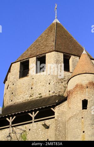 La Tour César. Cité médiévale de Provins. Seine-et-Marne. Frankreich. Europa. - Der Turm der Ceasar. Das mittelalterliche Festival von Provins. Seine-et-Marne. Fran Stockfoto