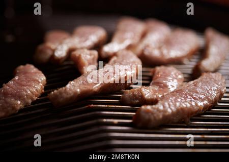 Gegrilltes Fleisch auf dem Grill Stockfoto