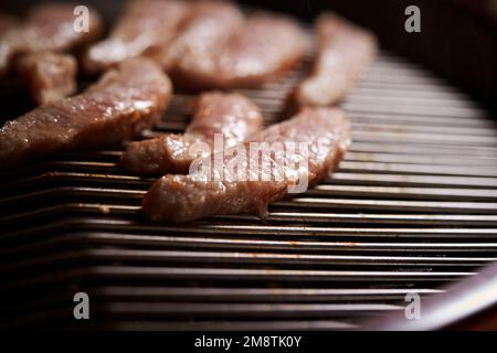 Gegrilltes Fleisch auf dem Grill Stockfoto