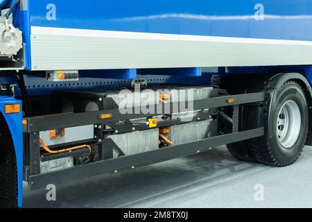 E-Stapler mit Batterien. Sauberes Transportkonzept Stockfoto