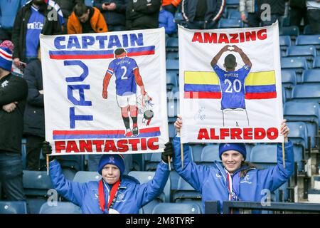 Glasgow, Großbritannien. 15. Januar 2023. Das zweite Halbfinale des Scottish League Cup (Viaplay Cup) zwischen Rangers und Aberdeen fand in Hampden Park, Glasgow, Schottland, Großbritannien, statt. Der Gewinner dieses Spiels spielt am 26. Februar Celtic im Finale. Wird auch in Hampden gespielt. Kredit: Findlay/Alamy Live News Stockfoto