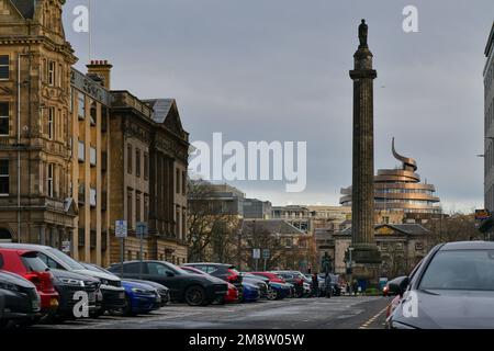 Edinburgh Scotland, Vereinigtes Königreich, 15. Januar 2023. Allgemeiner Blick auf den Parkplatz an der George Street. Live-Nachrichten von sst/alamy Stockfoto