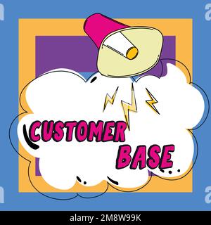 Konzeptionelle Beschriftung Kundenbasis, Geschäftsidee ermutigen Sie Kunden, Ihre Marke zu kaufen Stockfoto