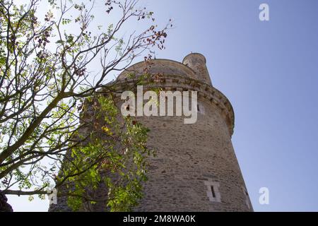 Burgturm am Schloss Apremont, Vendee, Frankreich Stockfoto