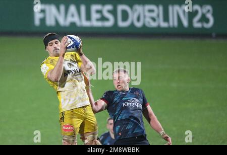 Remi Bourdeau von Stade Rochelais während des Champions Cup, Rugby-Gewerkschaftsspiel zwischen Stade Rochelais (La Rochelle) und Ulster Rugby am 14. Januar 2023 im Marcel Deflandre Stadion in La Rochelle, Frankreich / DPPI Stockfoto