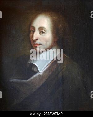 Blaise Pascal (1623-1662) Französischer Mathematiker, Physiker und Erfinder. Malerei von Francois II. Franel Stockfoto