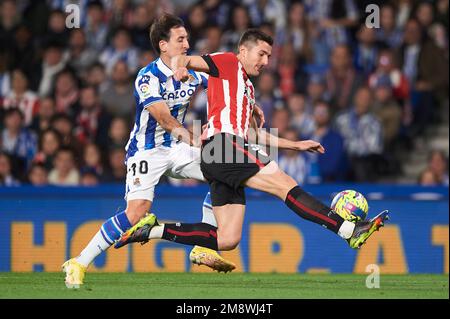 Dani Vivian vom Athletic Club während des Spiels zwischen Real Sociedad und Athletic Club in La Liga am 14. Januar 2023 im reale Arena Stadium in San Sebastian Stockfoto