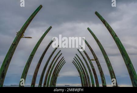 Die Meereslandschaft am Umhlanga-Walfang in Umhlanga liegt im Norden von Durban Stockfoto