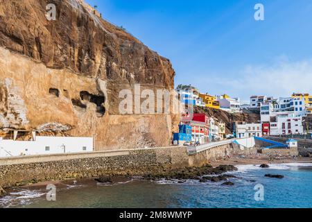 Sardina del Norte, Spanien, 29. Dezember 2022. Sardina del Norte, Küstenstadt Gran Canaria, Stockfoto