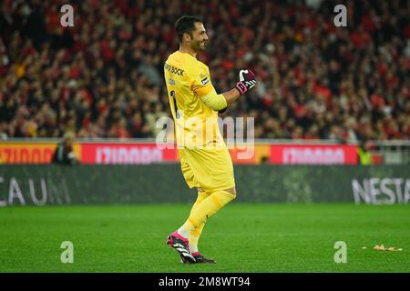 Lissabon, Portugal. 15. Januar 2023. Antonio Adan von Sporting CP in Aktion während des Fußballspiels Liga Portugal BWIN zwischen SL Benfica und Sporting CP auf der Estadio da Luz. Endstand: SL Benfica 2:2 Sporting CP Credit: SOPA Images Limited/Alamy Live News Stockfoto