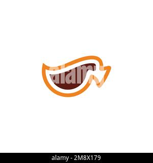 tasse Kaffee Simple Curves Logo-Vektor Stock Vektor