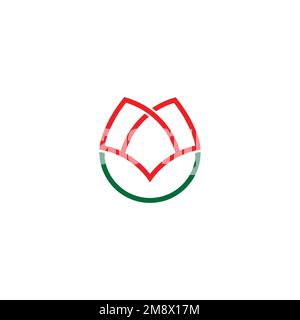 Vektor für das Logo des Blumenbuches im Bildungsbereich Stock Vektor