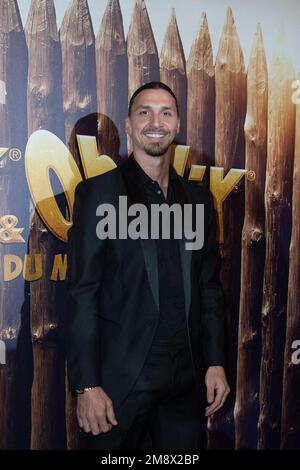 Zlatan Ibrahimovic besucht Asterix et Obelix: L'Empire du Milieu Premiere im Grand Rex Cinema in Paris, Frankreich am 15. Januar 2023. Foto: Aurore Marechal/ABACAPRESS.COM Stockfoto