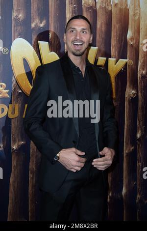 Zlatan Ibrahimovic besucht Asterix et Obelix: L'Empire du Milieu Premiere im Grand Rex Cinema in Paris, Frankreich am 15. Januar 2023. Foto: Aurore Marechal/ABACAPRESS.COM Stockfoto