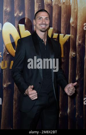 Zlatan Ibrahimovic besucht Asterix et Obelix: L'Empire du Milieu Premiere im Grand Rex Cinema in Paris, Frankreich am 15. Januar 2023. Foto: Aurore Marechal/ABACAPRESS.COM Stockfoto