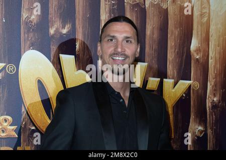 Zlatan Ibrahimovic besucht Asterix et Obelix: L'Empire du Milieu Premiere im Grand Rex Cinema in Paris, Frankreich am 15. Januar 2023. Foto: Aurore Marechal/ABACAPRESS.COM Stockfoto